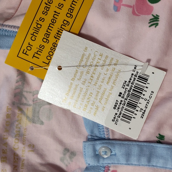 The Beaufort bonnet Sara Janes short sleeve PJ set Greenville golf buggy sz12 - Picture 6 of 6